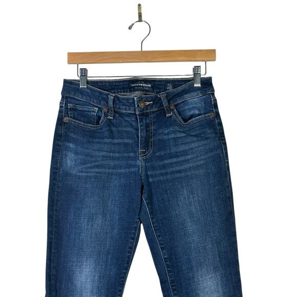 Lucky Brand Lolita Bootcut Jeans Womens 4 Dark Wash Stretch Faded Western Y2K - Picture 3 of 10